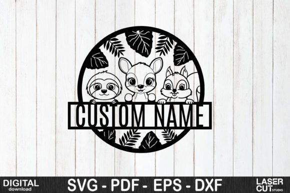 Download Custom Woodland Animal Name Sign - Premium Resources