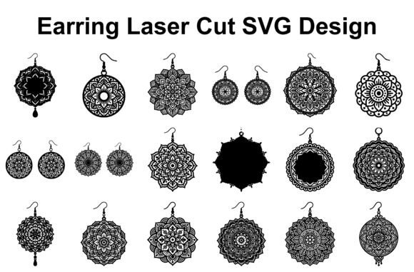 Download Mandala Boho Earring SVG Bundle - Premium Bundle