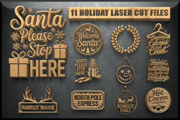 Download Holiday Sign SVG Bundle - Premium Resources